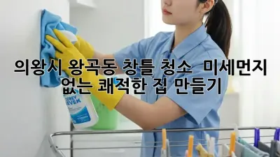 의왕시 왕곡동 창틀 청소 : 미세먼지 없는 쾌적한 집 만들기