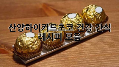 산양하이키드초코 건강 간식 레시피 모음